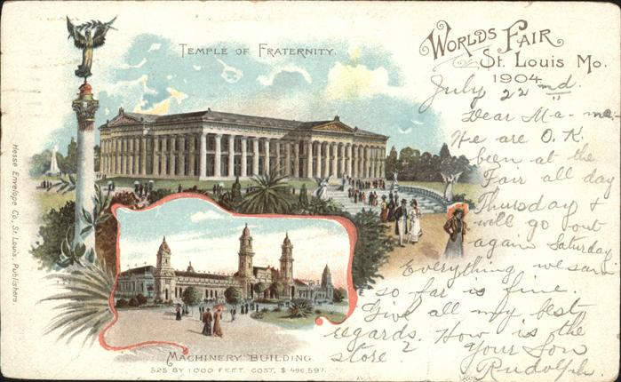 St Louis Missouri Temple of Fraternity Machinery Building Statue