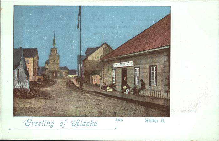 Alaska Partial view of a village Church