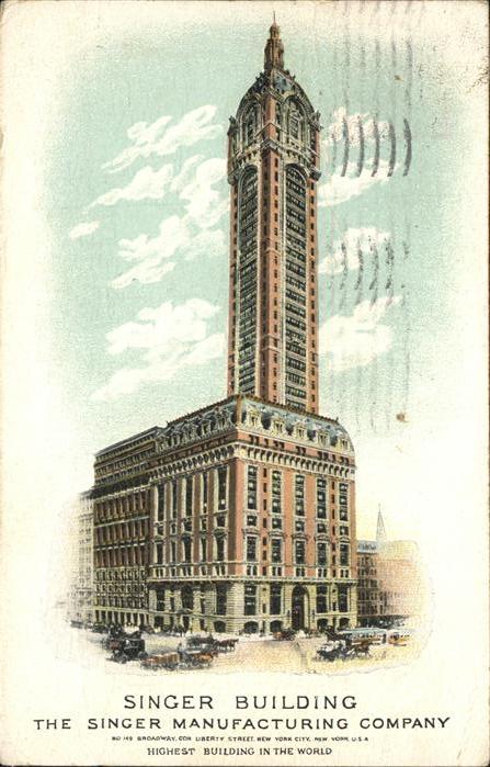 Hoboken New Jersey Singer Building Litho