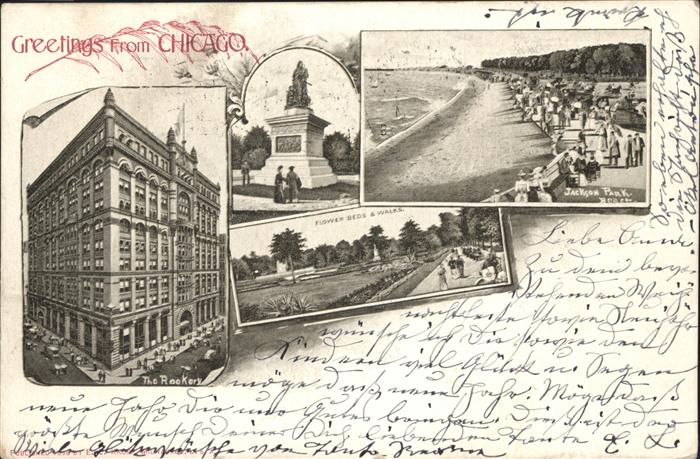 Chicago Illinois The Rookery Flower Beds & Park Jackson Park