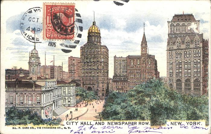 New York City City Hall and News Paper Row