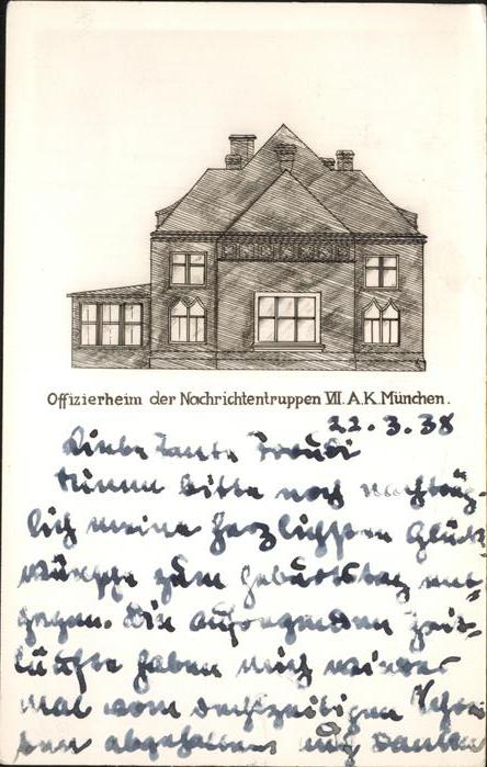 Muenchen Bayern Offiziersheim der Nachrichtentruppen