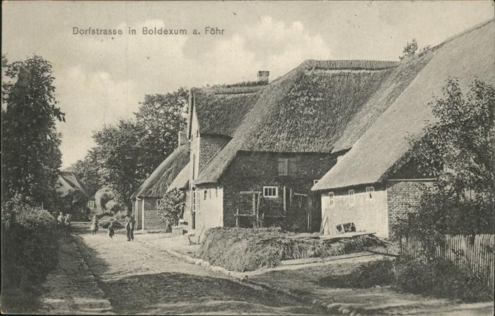Insel Foehr Dorfstrasse in Bolexum