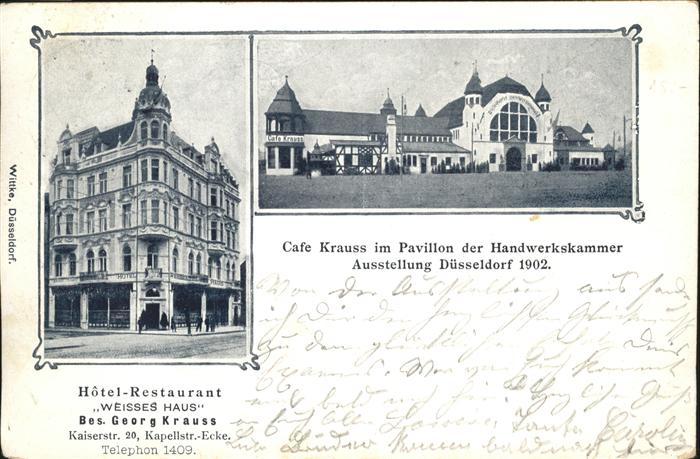 Duesseldorf Hotel Restaurant Weisses Haus Cafe Krau