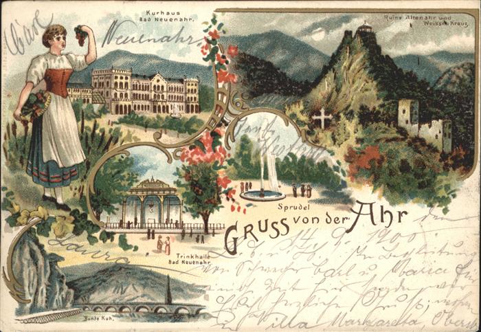 Bad Neuenahr-Ahrweiler Kurhaus Ruine Altenahr Weisses Kreuz Sp