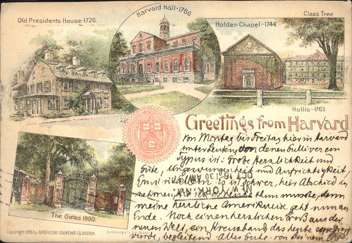 Boston Massachusetts Harvard University Old Presidents House Harvard Hall Holden