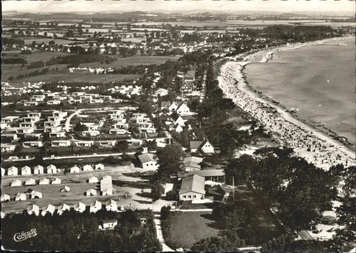 Scharbeutz Ostseebad Panorama Strand Fliegeraufnahme