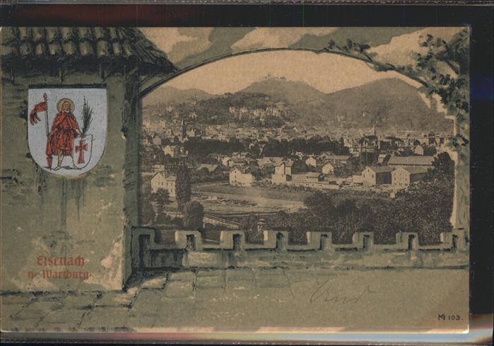 Eisenach Thueringen Panorama Wappen