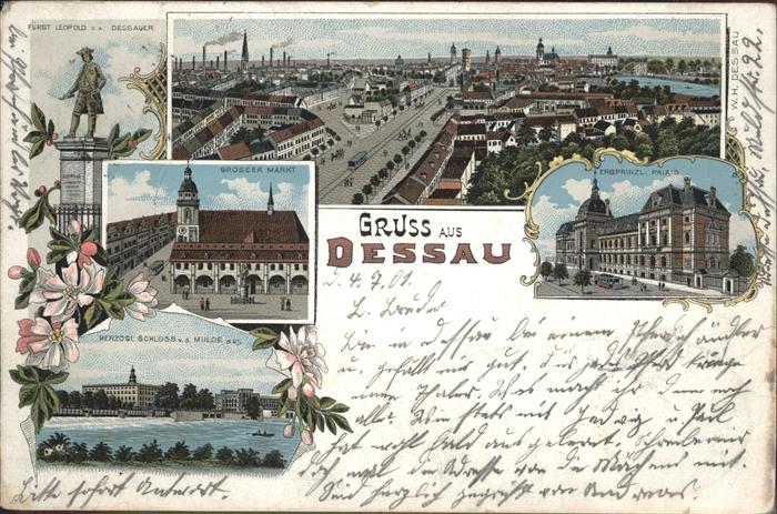 Dessau-Rosslau Fuerst Leopold Denkmal Grosser Markt Erbprinzliches Palais Herzog