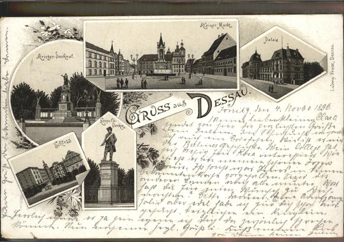 Dessau-Rosslau Kriegerdenkmal Markt Erbprinzliches Pal