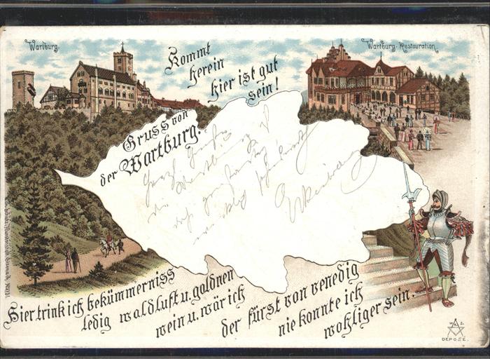 Eisenach Thueringen Wartburg Restauration Ritter