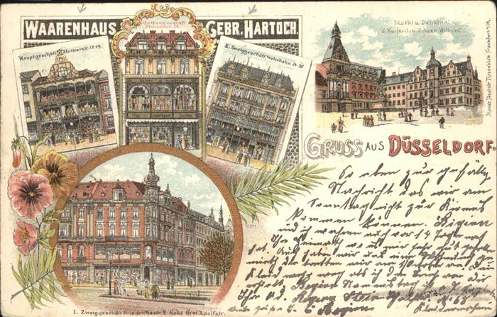 DuessELDORF  CITY Warenhaus Markt Denkmal Kurfuerst Johann Wilhelm