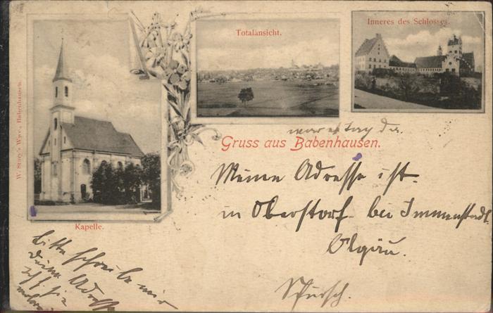 Babenhausen Schwaben Totalansicht Kapelle Schloss