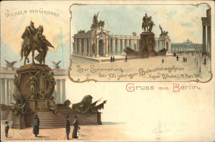 Berlin Wilhelm der Grosse Denkmal Kaiser Wilhe