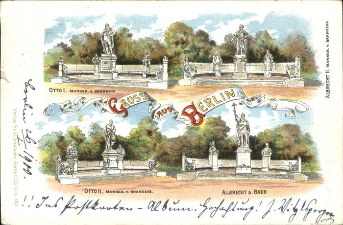 Berlin Denkmal Otto I und II Albrecht der Bär