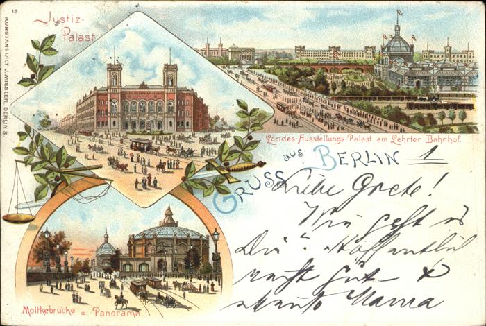 BERLIN  CITY Landesausstellung Palast Lehrter Bahnhof Justiz Palast Moltkebrueck