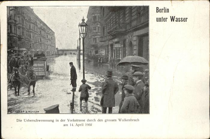 BERLIN  CITY unter Wasser ueberschwemmung Yorkstrasse