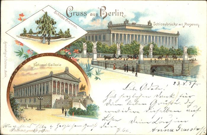 Berlin Schlossbrücke Museum Schlossbrunnen Nat