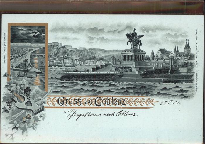 Coblenz Koblenz Provinzial Denkmal Kaiser Wilhelm I Deu