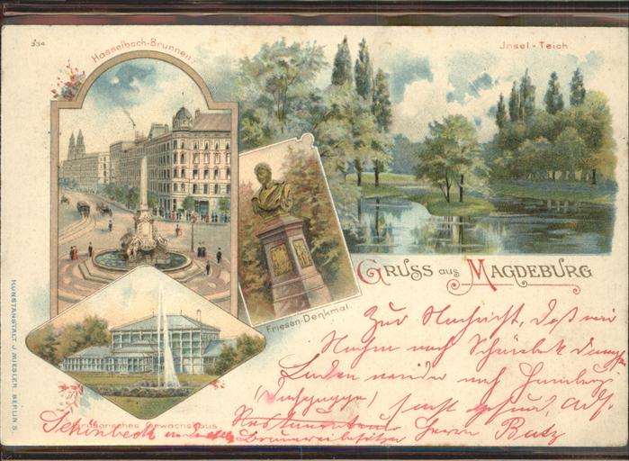 Magdeburg Friesen Denkmal Josef Teich Hasselbach