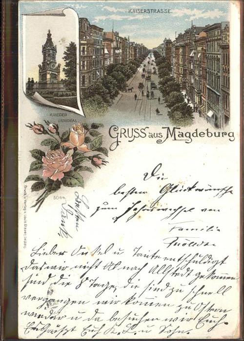 Magdeburg Kaiserstrasse Kriegerdenkmal