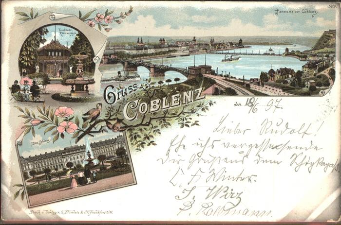 Coblenz Koblenz Panorama Eisenbahn Trinkhalle Rheinanla