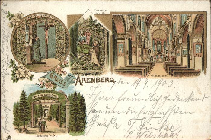 Arenberg Koblenz St. Antonius Kirche Eingang zum Oelberg