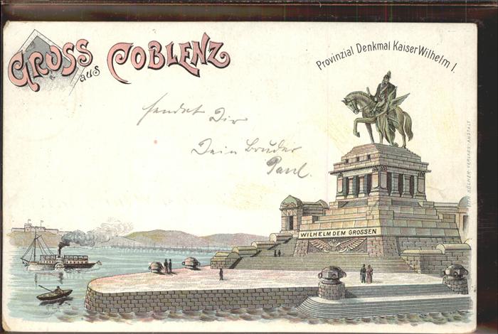 Coblenz Koblenz Denkmal Kaiser Wilhelm I Deutsches Eck