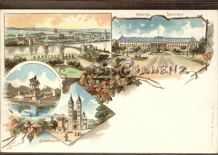 Coblenz Koblenz Königliches Schloss Rhein Brücke Castor