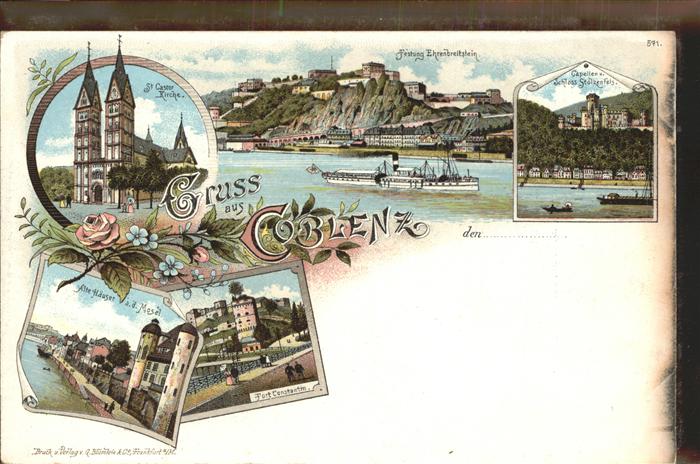 Coblenz Koblenz St. Castor Kirche Festung Ehrenbreitste