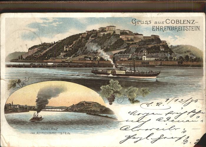 Coblenz Koblenz Festung Ehrenbreitstein Rhein Brücke Da