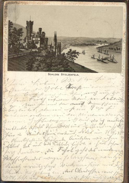 Stolzenfels Schloss Panorma Rhein Boot