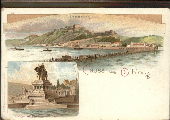 Coblenz Koblenz Festung Ehrenbreitstein Brücke Denkmal