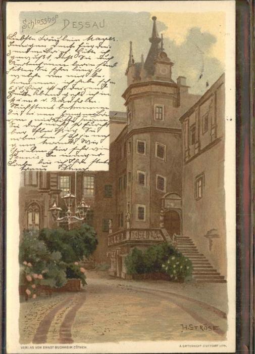 Dessau-Rosslau Schlosshof Künstlerkarte