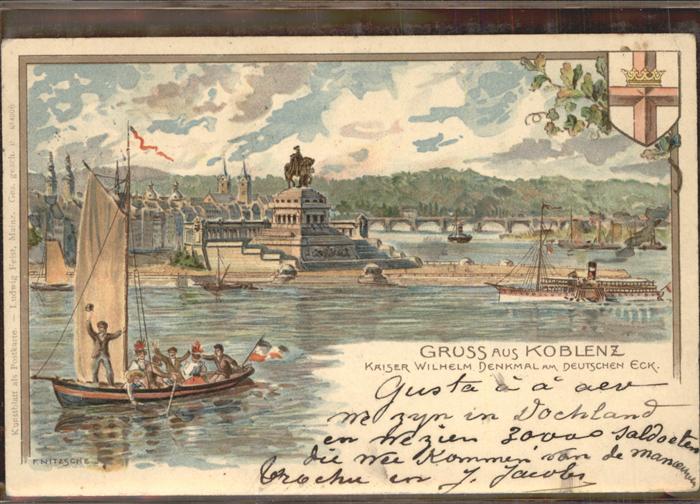 Koblenz Rhein Kaiser Wilhelm Denkmal am Deutschen Eck