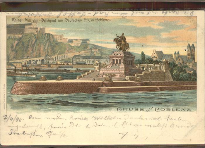 Koblenz Rhein Kaiser Wilhelm Denkmal am Deutschen Eck