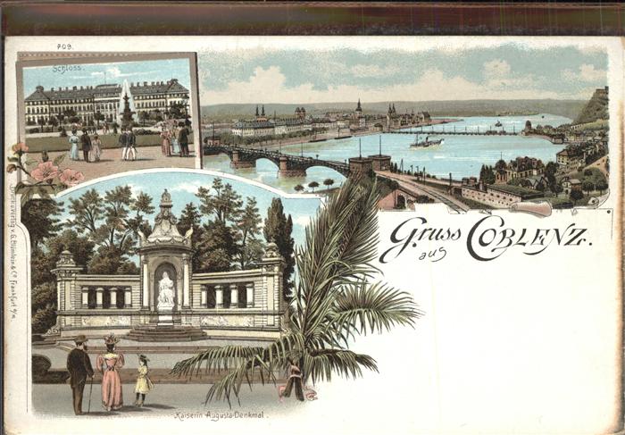 Koblenz Rhein Schloss Moselbrücke Kaiserin Augusta De