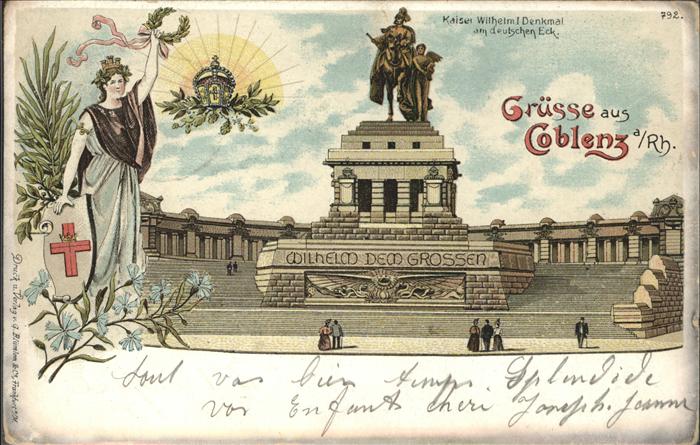 Koblenz Rhein Kaiser Wilhelm Denkmal am Deutschen Eck