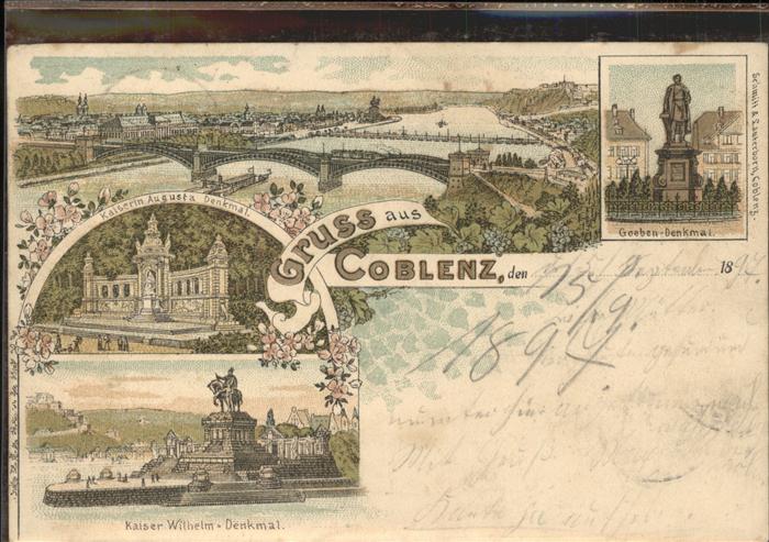 Koblenz Rhein Kaiser Wilhelm Denkmal Goeben Denkmal M