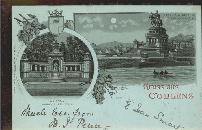 Koblenz Rhein Kaiser Wilhelm Denkmal  Kaiserin August