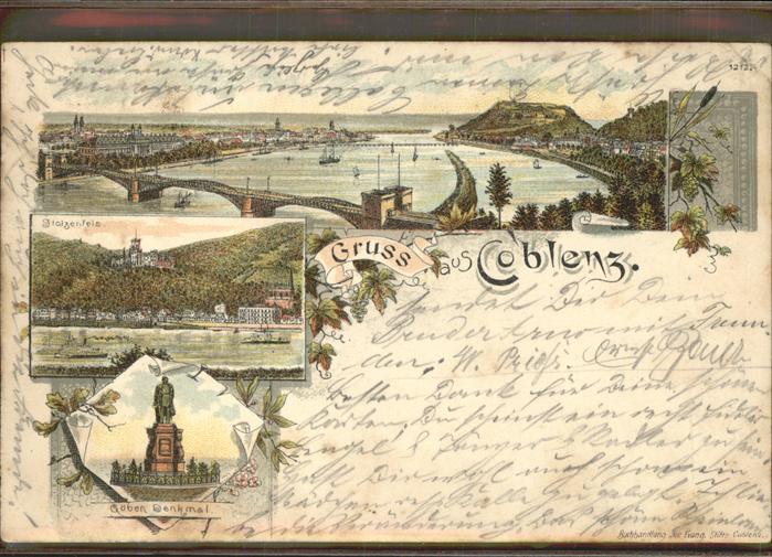 Koblenz Rhein Panorama Stolzenfels Goeben Denkmal