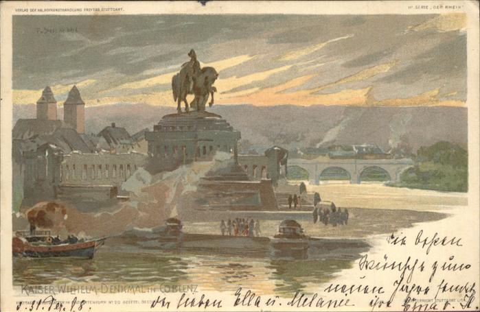 Koblenz Rhein Kaiser Wilhelm Denkmal am Deutschen Eck