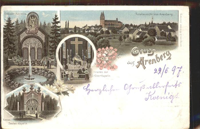 Arenberg Koblenz Totalansicht Erloeser Kapelle Inneres