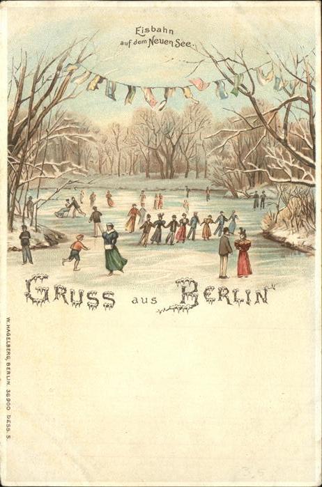 Berlin Eisbahn auf dem Neuen See