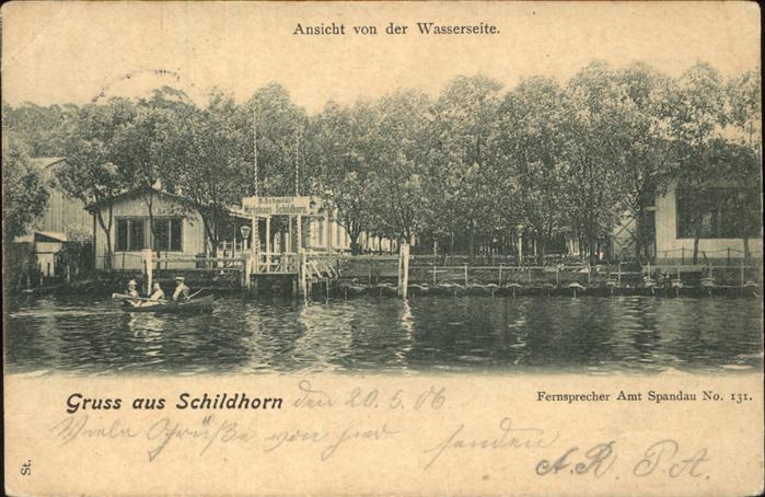 Schildhorn Berlin Wirtshaus Schildhorn von der Wasserseit