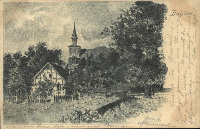 Berlin-Dahlem Kirche Künstlerkarte Carl Jander