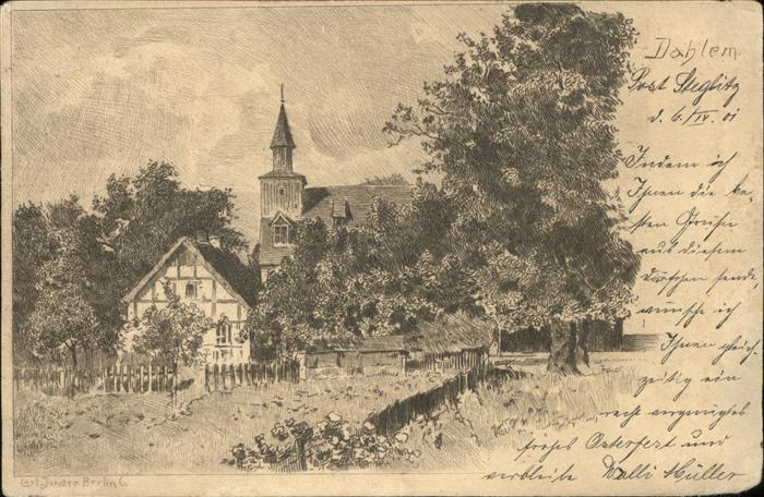 Berlin-Dahlem Kirche Künstlerkarte Carl Jander
