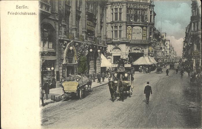 Berlin Friedrich Strasse Pferdekutsche