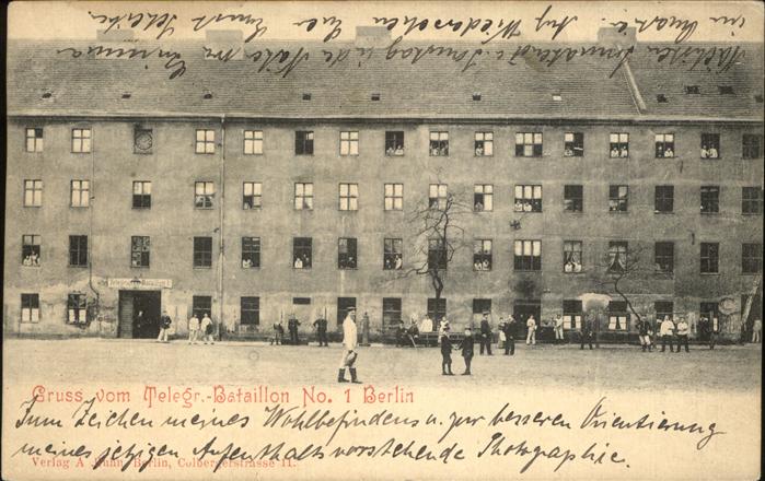 BERLIN  CITY Telegramm Bataillon Kaserne