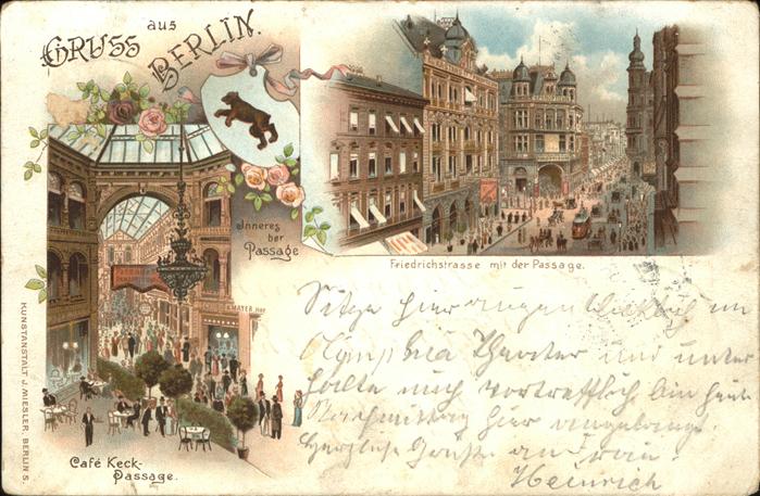 Berlin Friedrichstrasse mit Passage Cafe Keck